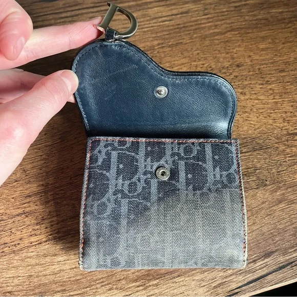 Christian Dior Monogram Compact Saddle Wallet